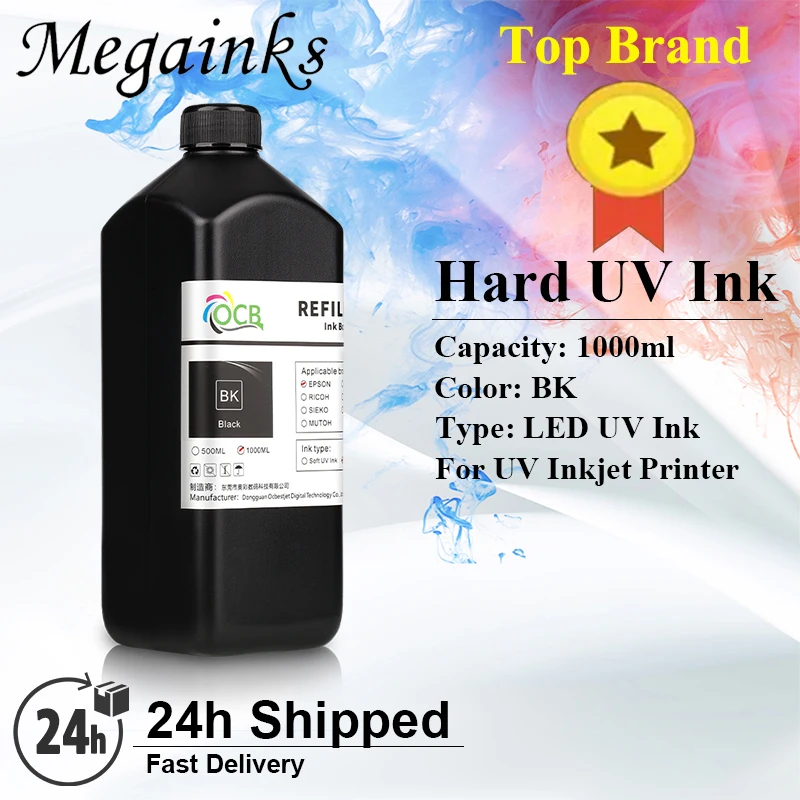 Hard UV Ink For Epson L805 L1800 R290 1390 7800 7880 TX800 XP600 XP300 DX4 DX5 DX6 DX7 Printhead Inkjet Large Format UV Printer