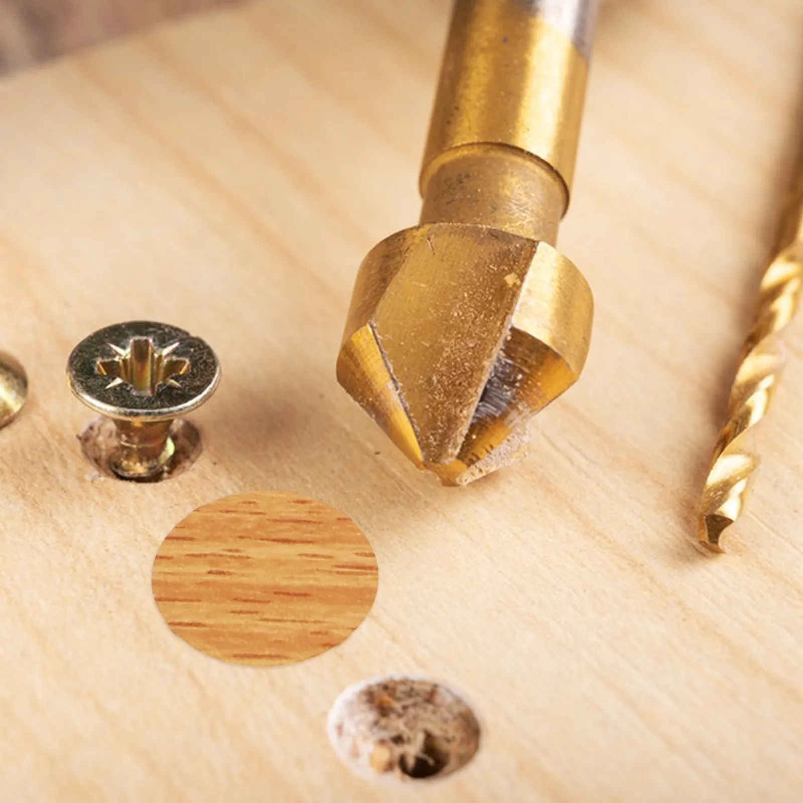 96Pcs Waterproof Non-Slip Screw Hole Covers PVC Wood Texture Decorative Stickers Easy Apply Peel Off Screw Hole Caps Conceal