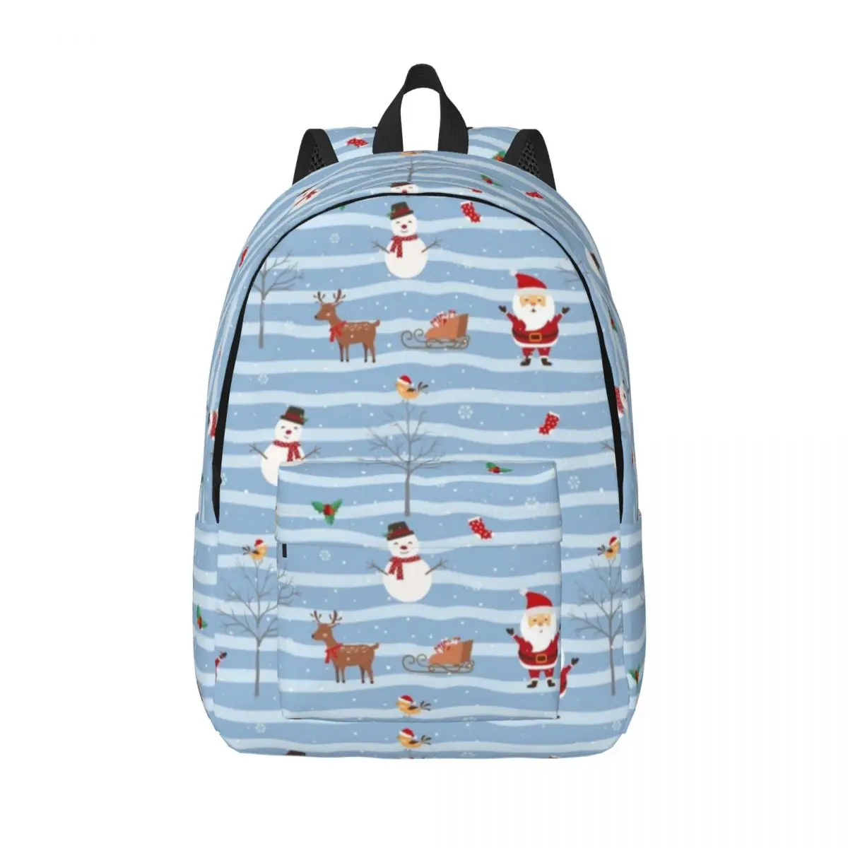 

Christmas Deer Santa Claus Carriage Flowers Xmas Plants for Men Women Student School Bookbag Daypack Middle High College Sports