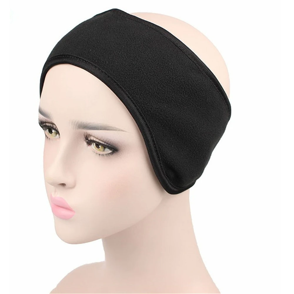 Cache-oreilles doubles pour hommes et femmes, 1 pièce, avec Protection chaude du Ski du front, bandeau Velcro, hiver