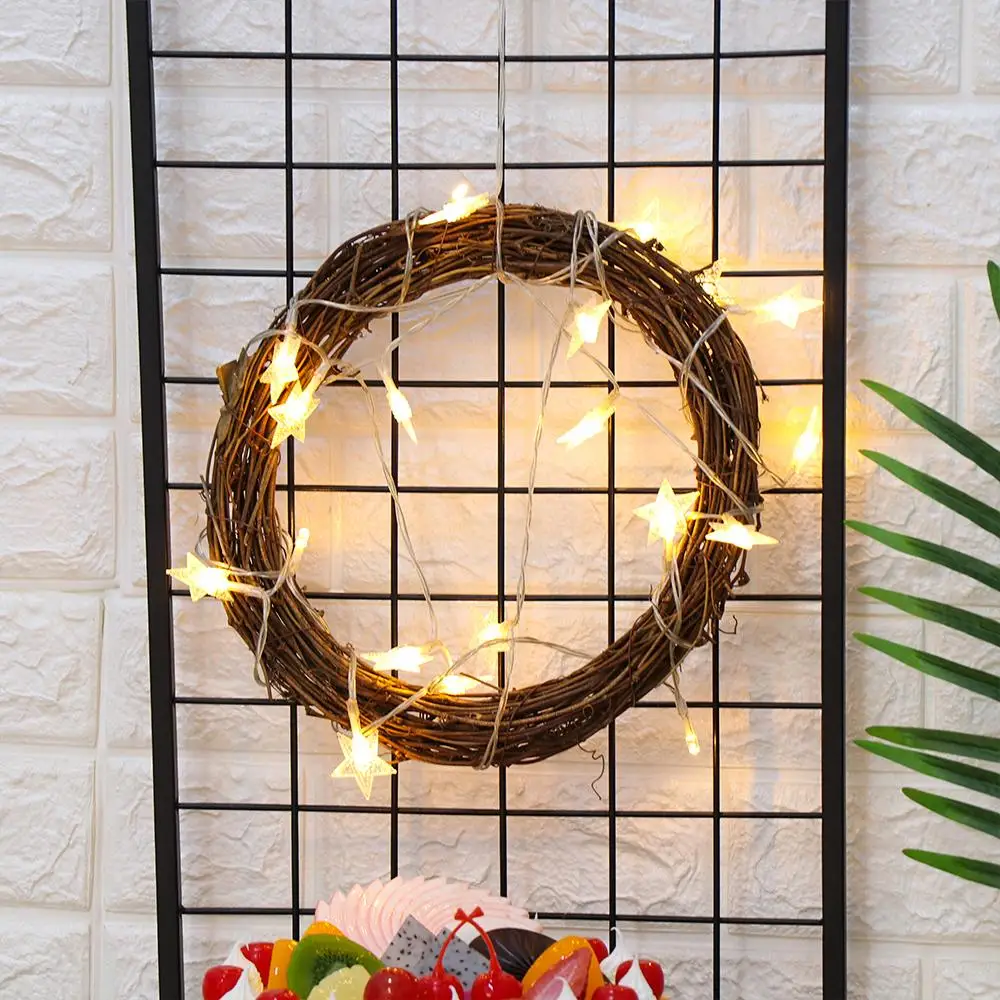 8-30CM Party Decorations Window Door Hanging Wedding Wreaths Ramadan Decoration Rattan Garland Sepak Takraw Round Shape