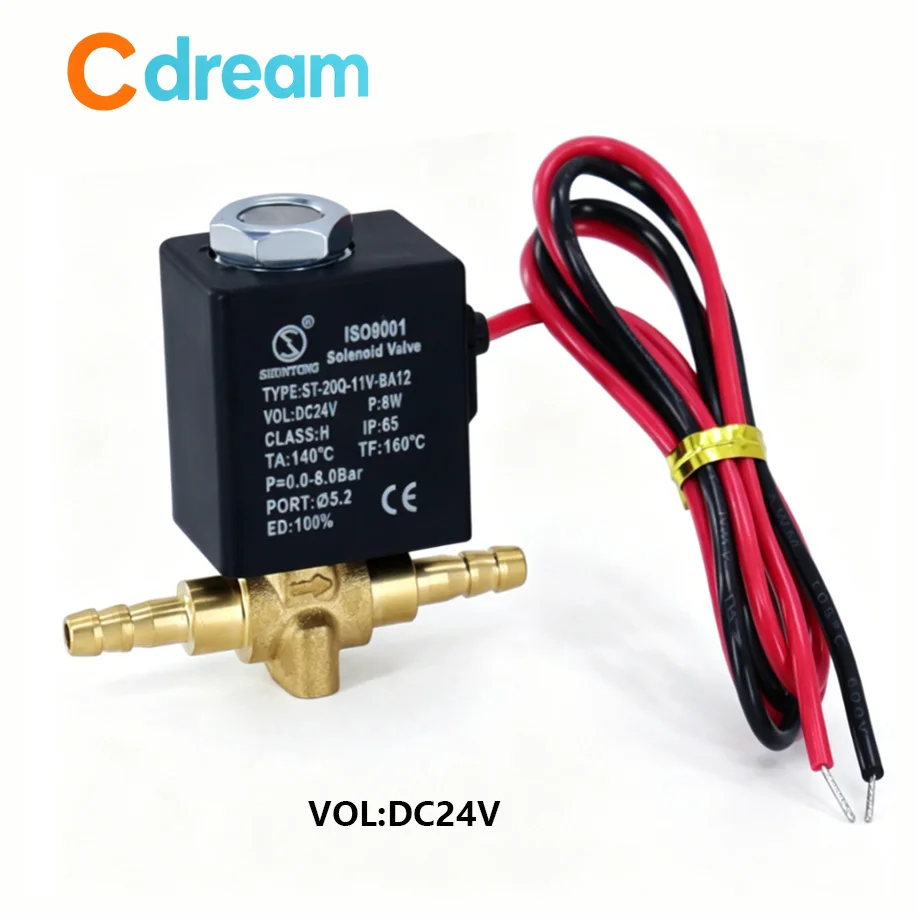 DC24V Solenoidklep Tandartsstoel Accessoires Watertoevoer Spoelklep Spuugbak Mondstuk Waterregelklep Voor Tandartsunit