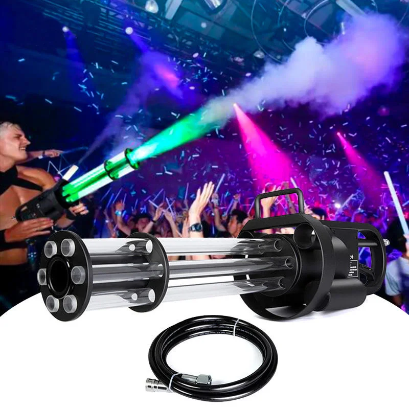 

Handheld Led Co2 Gun RGB 3IN1 Satge Gatling Air Pillar Gun Luminous Mist Machine Disco Party Nightclub Co2 Smoke Machine