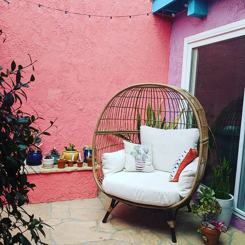 Leisure outdoor rattan chair balcony courtyard terrace bar cafe bird's nest sofa simple creative combination furniture