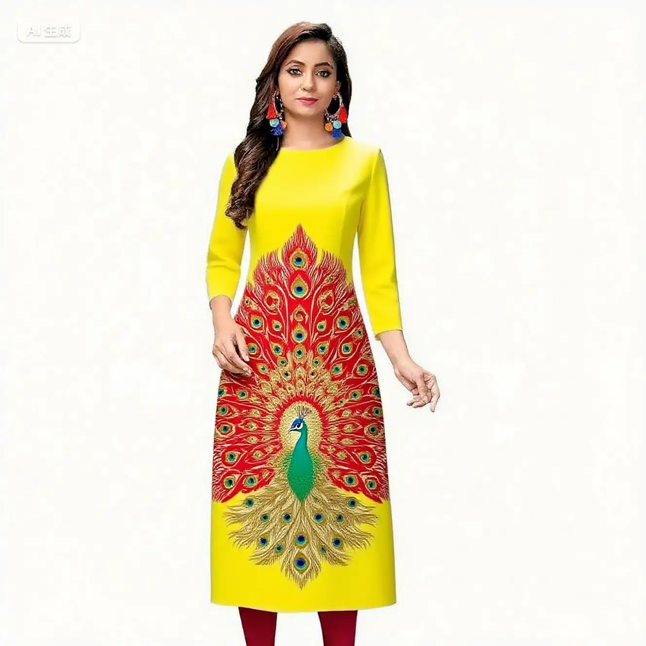 النمط الوطني المرأة المسلمة كورتا فستان كاجوال شق تنحنح مستقيم عادية العرقية اليوسفي ثلاثية الأبعاد تصميم مناسب قفطان عباية تركية #6