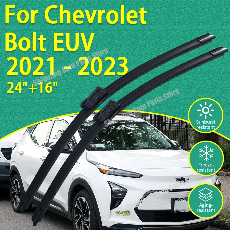 

Front Silicone Coating Wipers for Chevrolet Bolt EUV 2021 2022 2023 Car Wiper Windshield Windscreen Blades Accessories