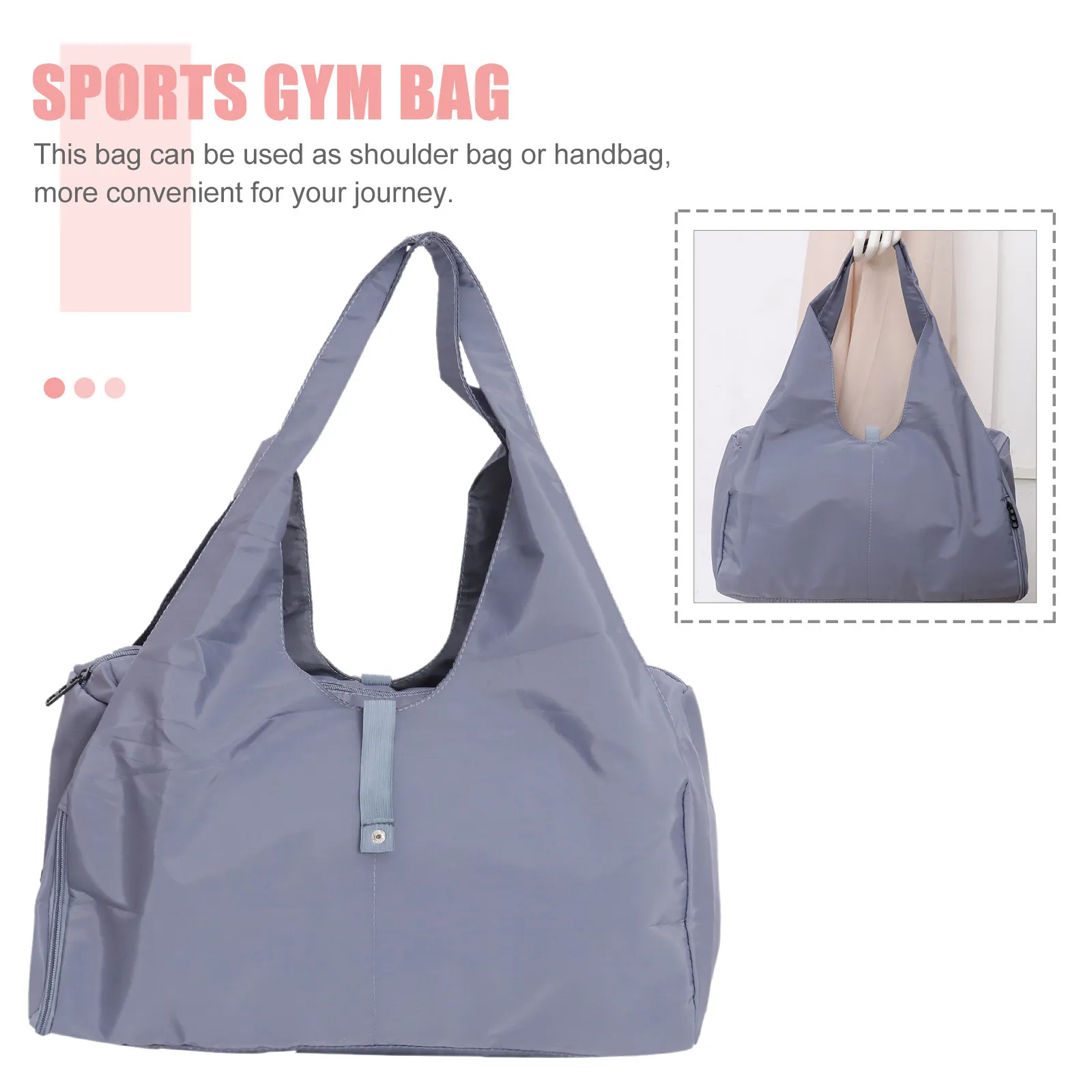 

Blue Waterproof Travel Gym Bag Large Capacity Shoulder Handbag with Shoes Compartment Wet Dry Separation for Yoga Sports