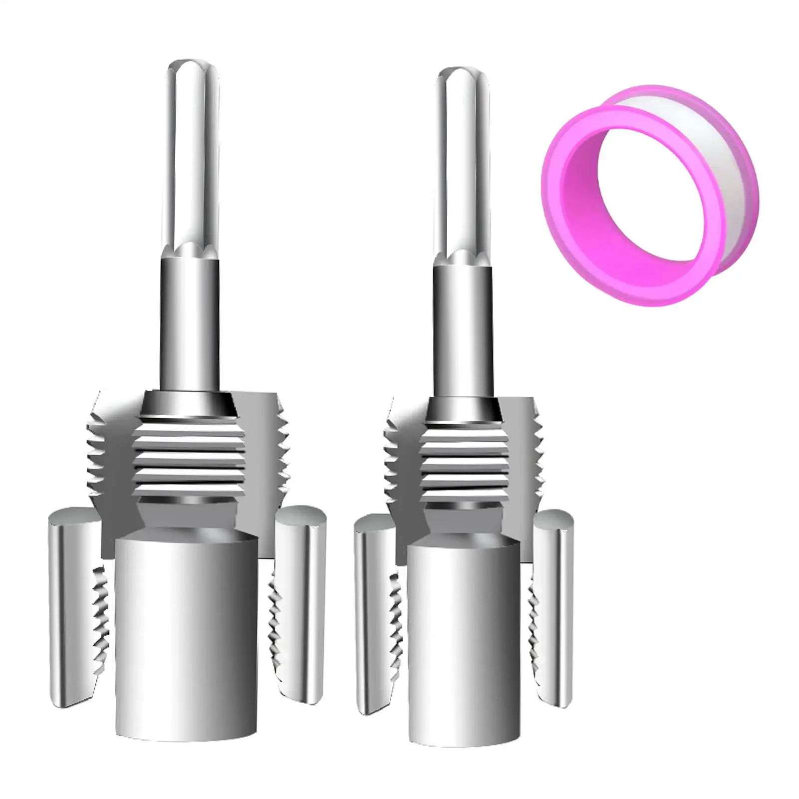 2pcs Pvc Pipe Threader Maker Kit 4-point 6-point Internal External Integrated Water Pipe Thread Opener Pipes Tapping Tools