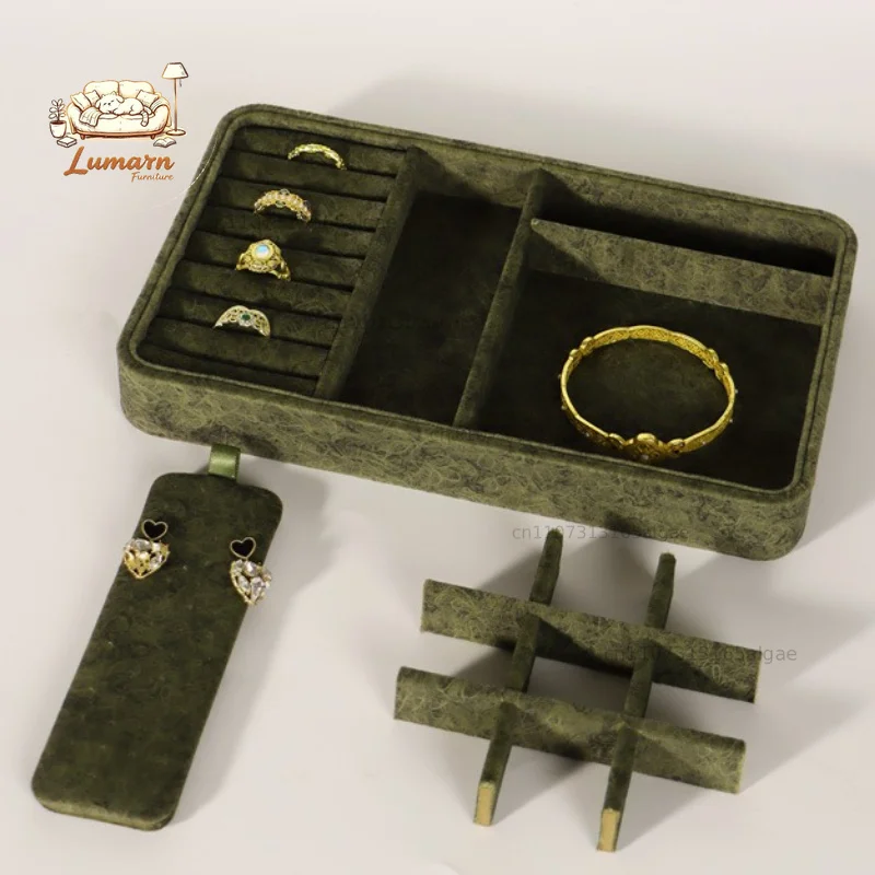 Luxury Jewelry Boxes Earrings Necklace Jewellery Storage Box Travel Ring Bracelet Organizer Jeweler for Women Holiday Gifts Case