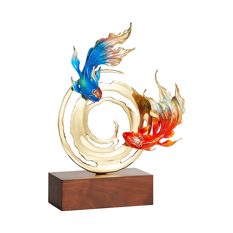 Every year, there are more copper fish bookcases, display cabinets, TV cabinets, art and crafts decorative ornaments