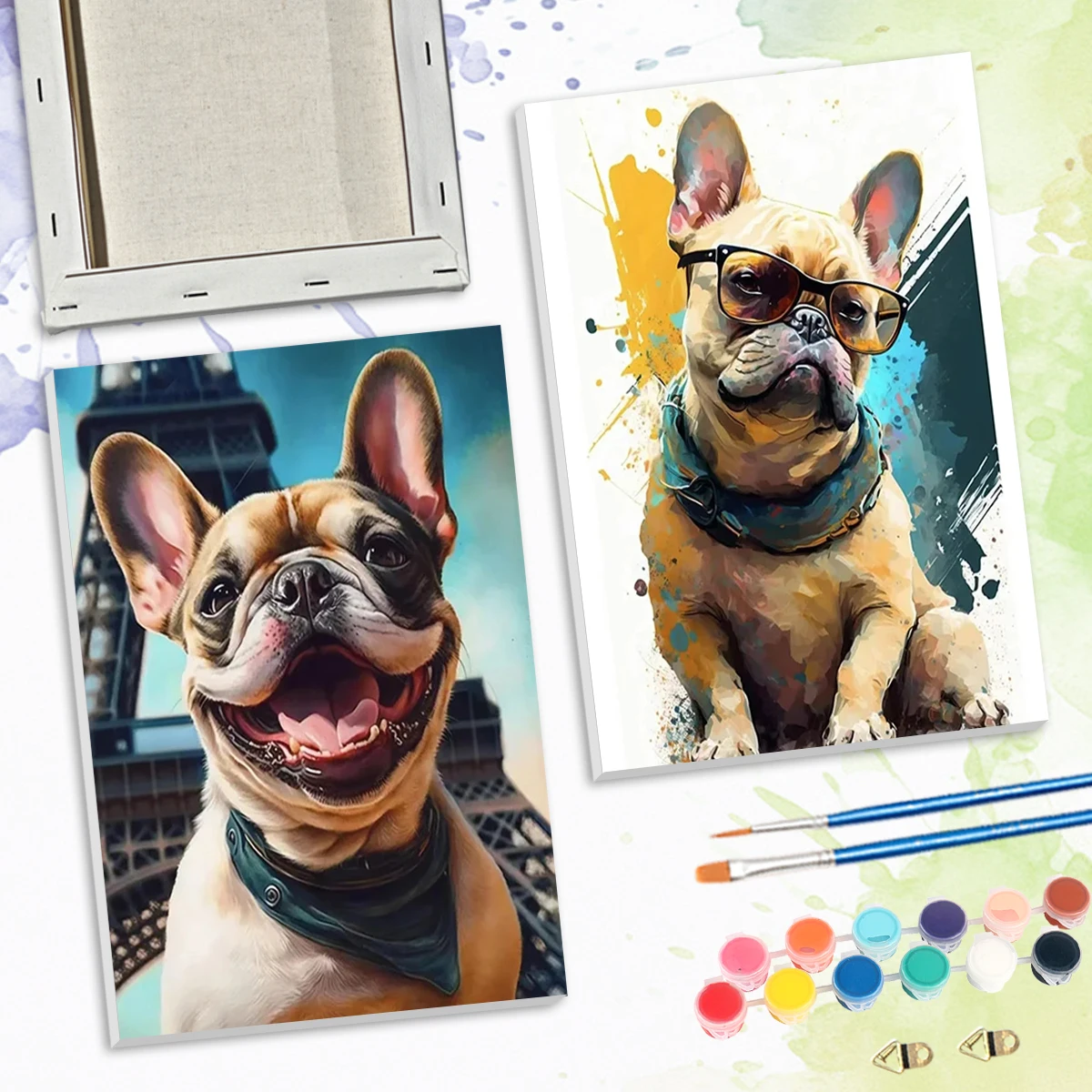 

SDOYUNO Paint By Numbers For Beginner Animals dogs 20x30cm ready Frame Oil Art Adult Coloring Paint Kit Diy Crafts Room Decor