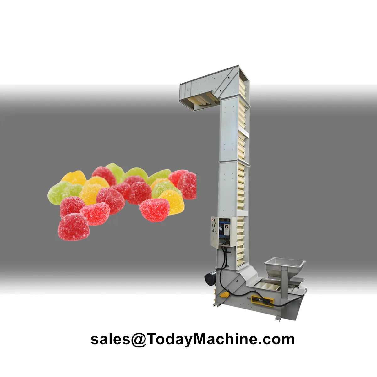 Sistema transportador elevador de cubo de correa de cadena Z de alimentación automática para granos de café de arroz