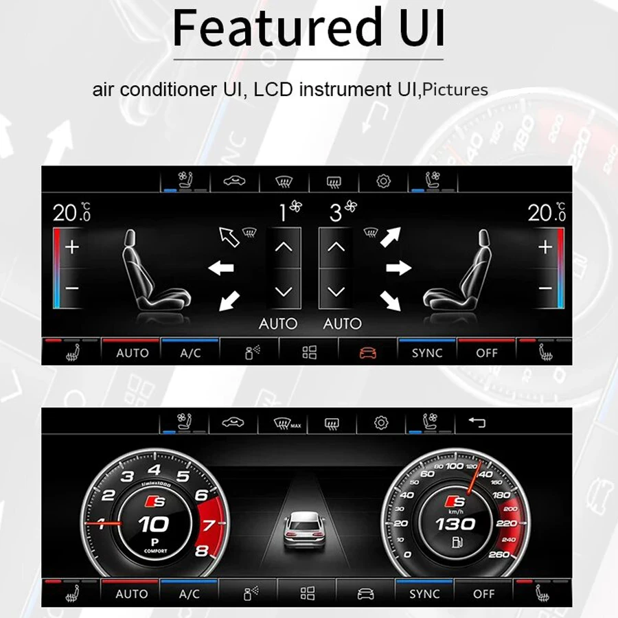 ل VW Golf 6 7 Tiguan Passat B7 B8 CC البديل تكييف الهواء الرقمي A/C لوحة سخان مكيف الهواء شاشة تعمل باللمس 6.9 بوصة