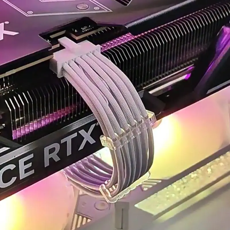 24Pin ATX PSU Extension Cable Set with GPU PCIe 6+2Pin 8Pin Solid Wire for High Performance Computer Build