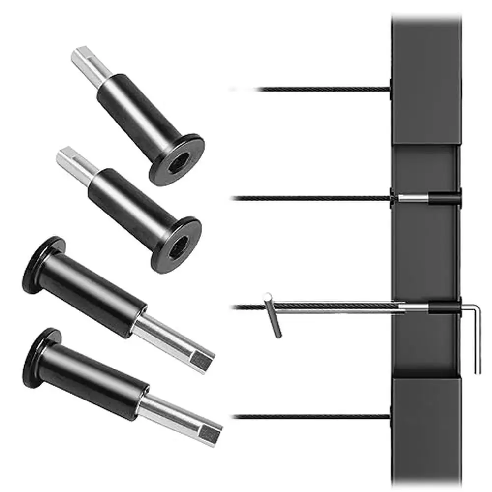 Black Cable Railing Kit 1/8" Invisible Railing System Upgraded Swage Tensioner T316 Stainless Steel  Brand