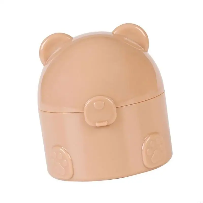 97BE Baby Dusting Powder Case ที่มีการปิดสแน็ปสแน็ปพลาสติกที่เป็นมิตรกับพลาสติกอ่อนนุ่มเหมาะสำหรับการป้องกันผิวที่ละเอียดอ่อน