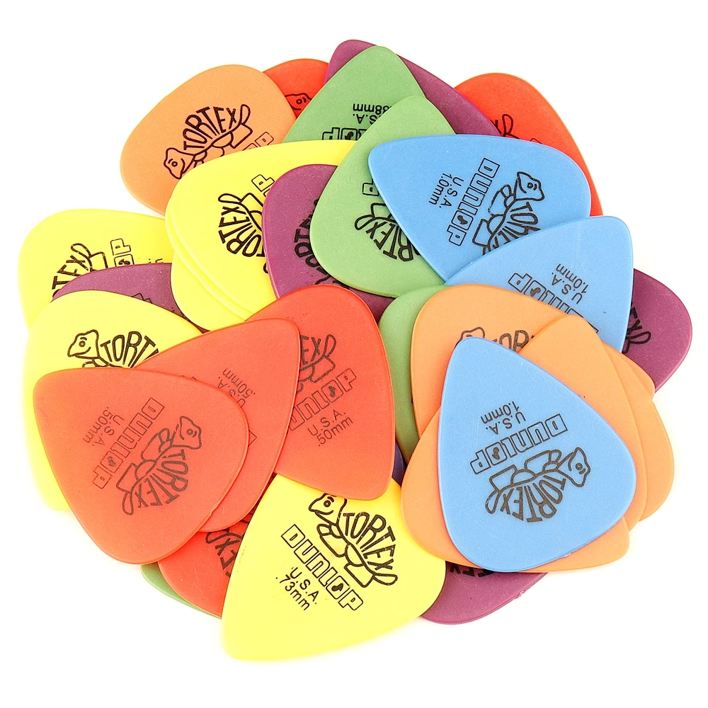 100pcs Dunlop Guitar Picks Guitar Plectrum For Electric Guitar Bass Parts Accessories 6 Kinds Of Thickness Plectrum