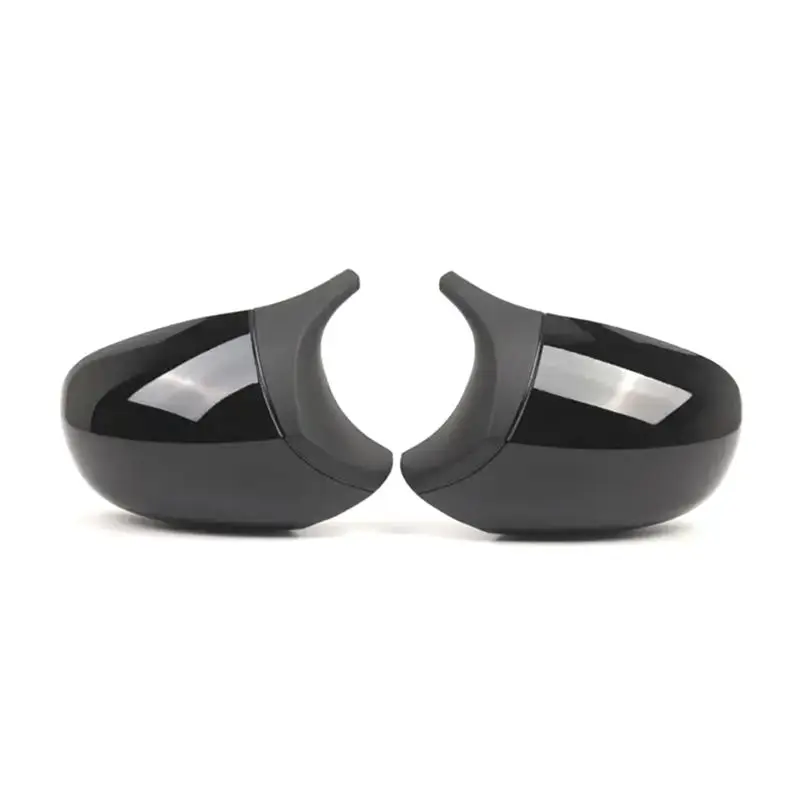 M Style Horn Side Rear View Mirror Cover Pair Gloss Black For BMW E90 E91 E92 E93 2008‑2013 Auto Exterior Decor Housing