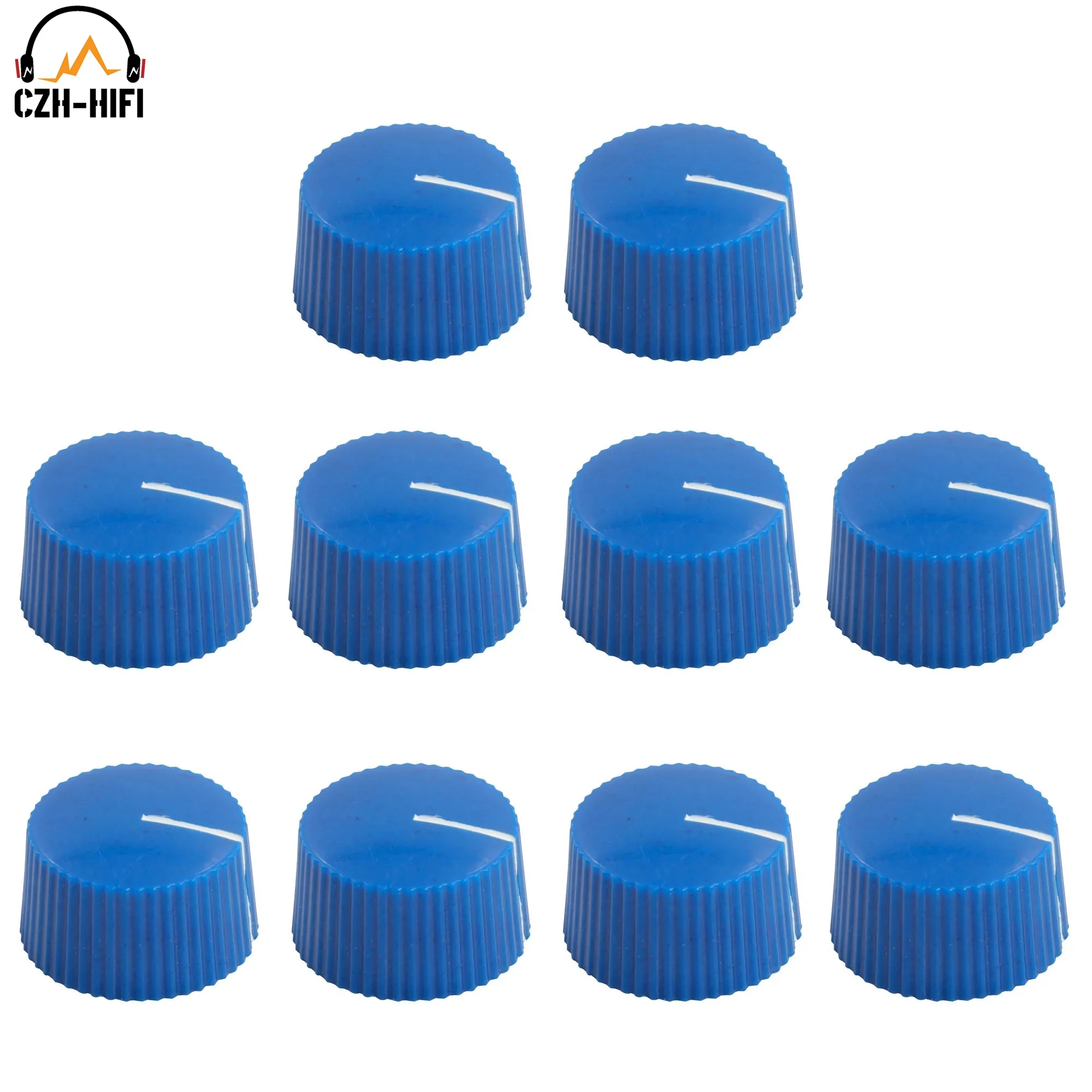 10pcs 21x12mm ABS Plastic Set Pointer Knob Button Cap for Guitar AMP Effect Pedal Stomp Box Overdrive DJ Mixer Volume Control