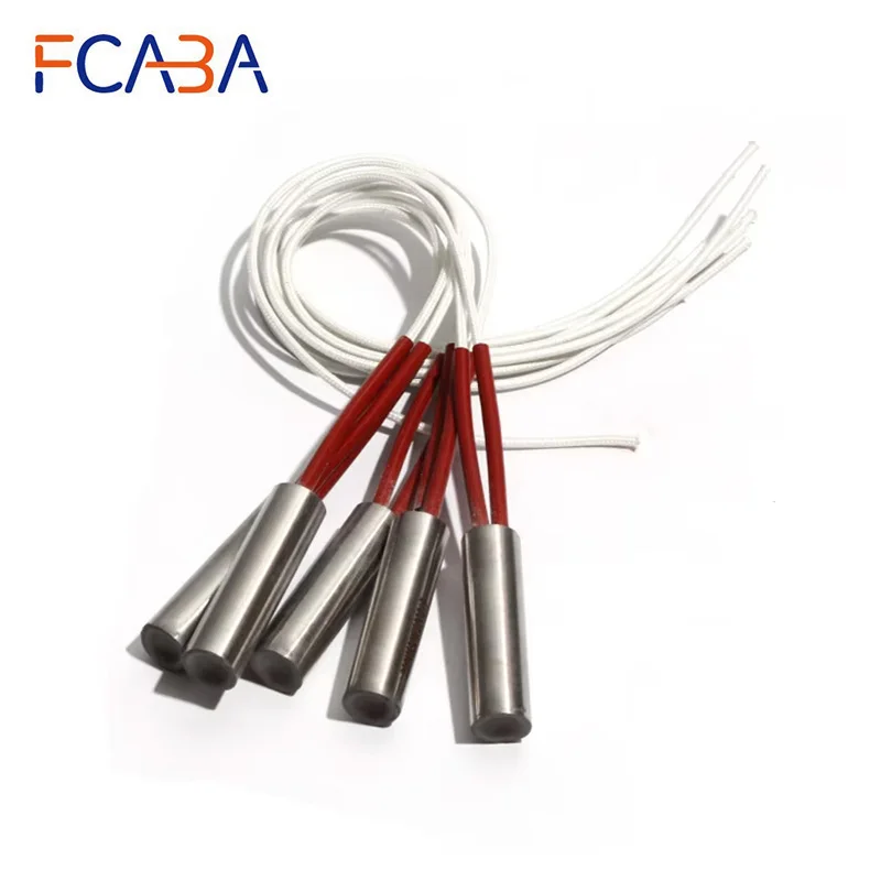 

5 шт., диаметр 12,5 мм, длина 25 ~ 35 мм, 304SS, цилиндрический нагреватель с одной головкой и двойным картриджем, 90/100/110/120/130 Вт, нагревательный элемент для формы