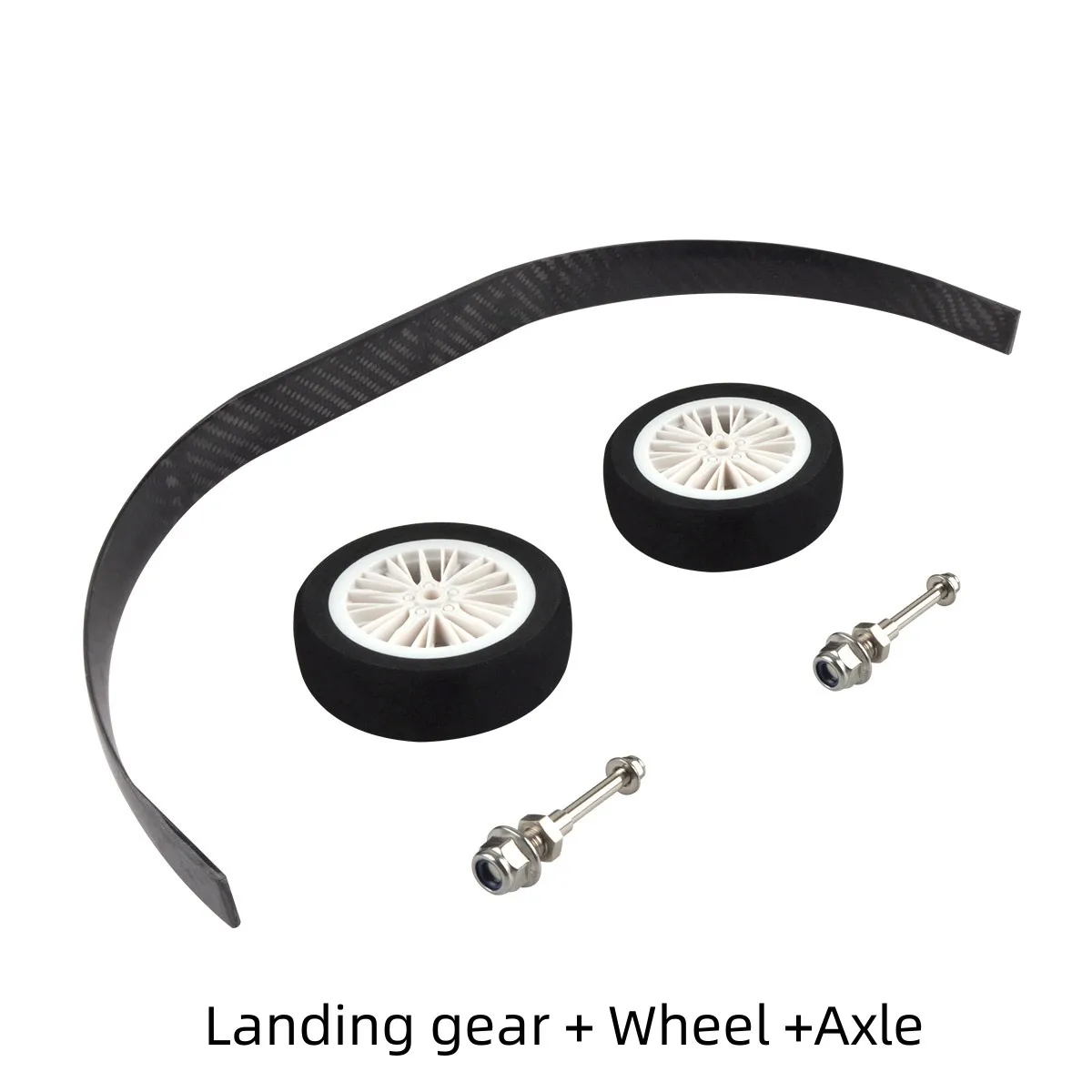 

Carbon Fiber Landing Gear KIT with Wheels for Fix Wing RC Model Airplane 26CC 50CC Aircraft Chassis