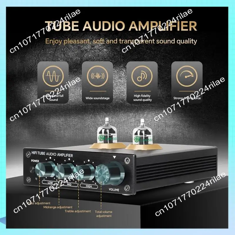 

A17Z Hifi Tube Audio Preamplifier 6K4 Vacuum Tube Amplifier Buffer Adjustment Audio Tube Preamp Stereo Receiver EU Plug