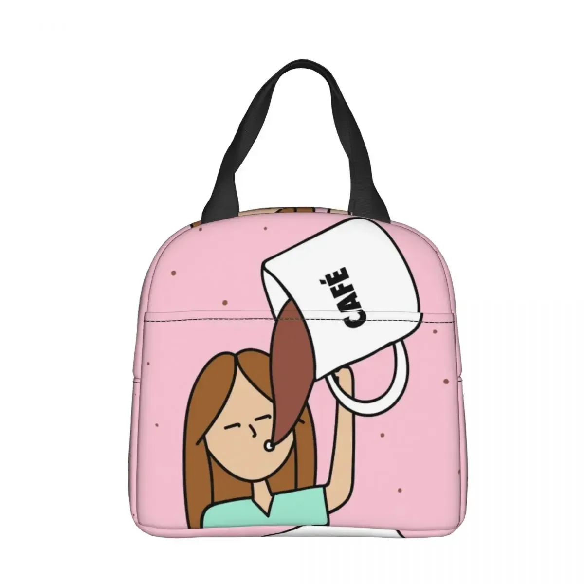 Lancheira Isolada Dos Desenhos Animados, Bolsas de comida escolar, Recipiente médico e enfermeira, Tote Cooler Box