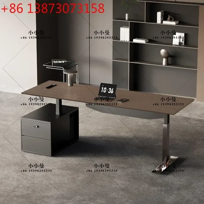 Intelligent Electric Lifting Supervisor Manager's Office Light Luxury President's Desk
