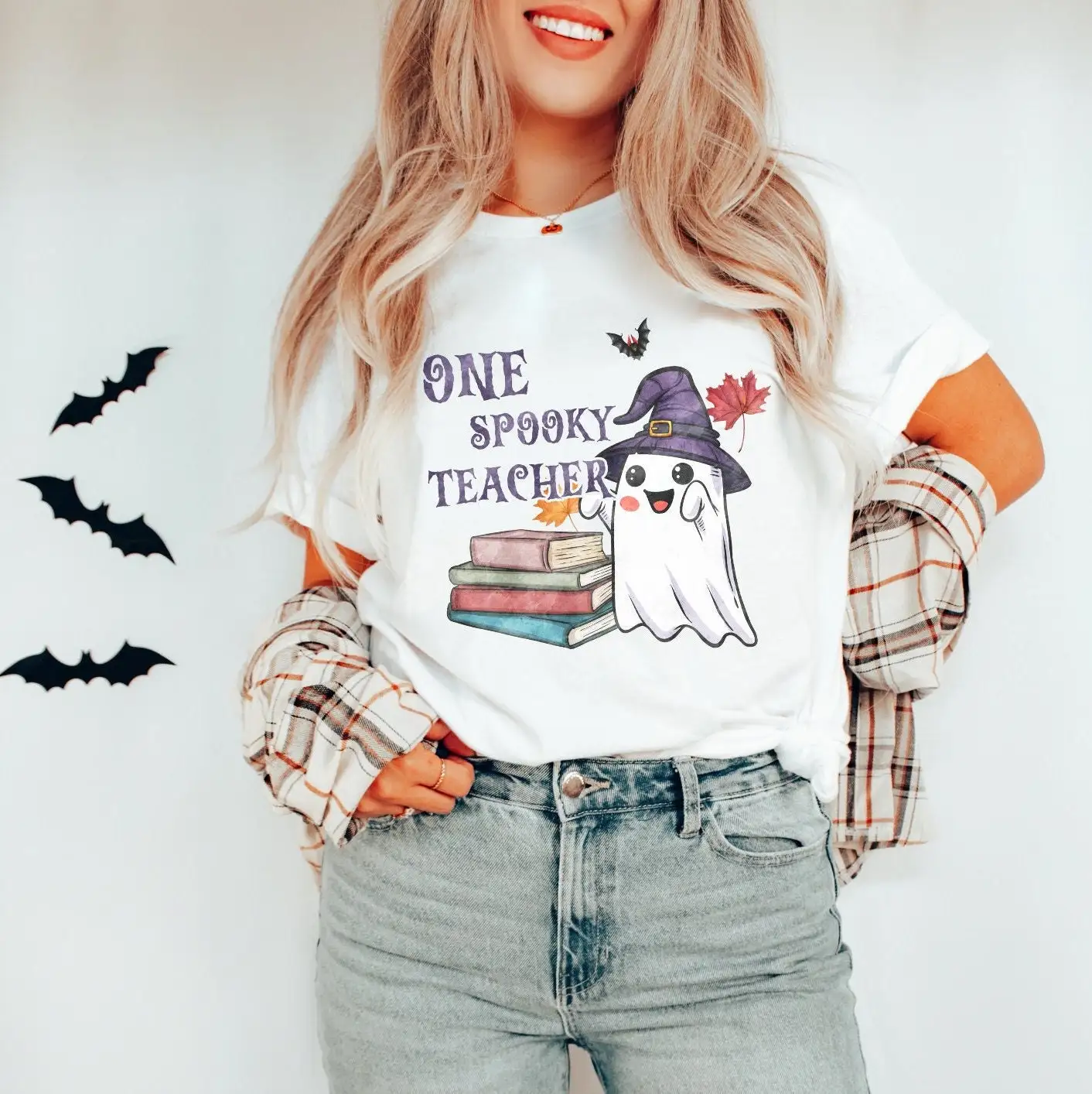 Camiseta de Halloween para profesores, Spirit From Class waist