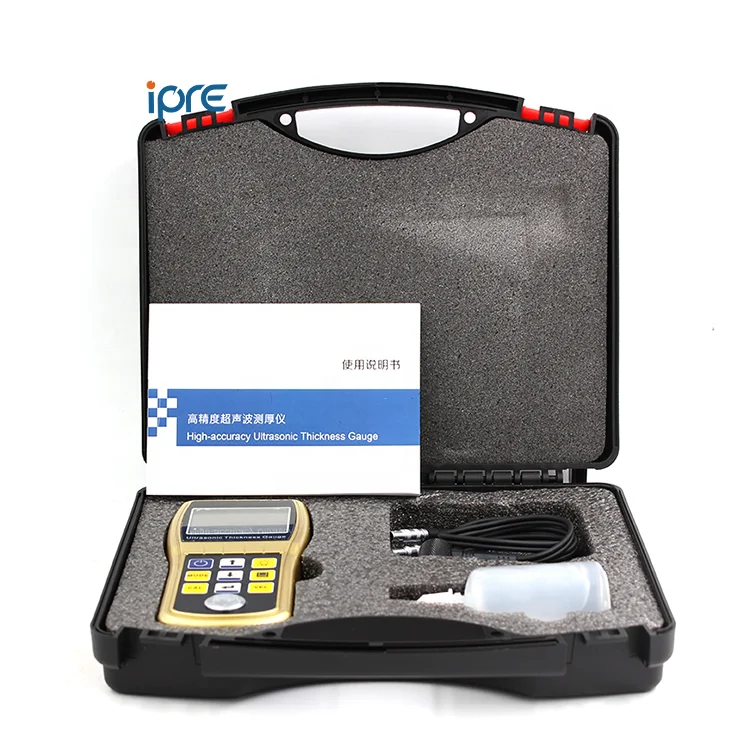 IPRE Portable Digital UT310 Ultrasonic Thickness Gauge Meter Tester 1-Year Warranty For Metal Plastic Glass Tubes Electronic