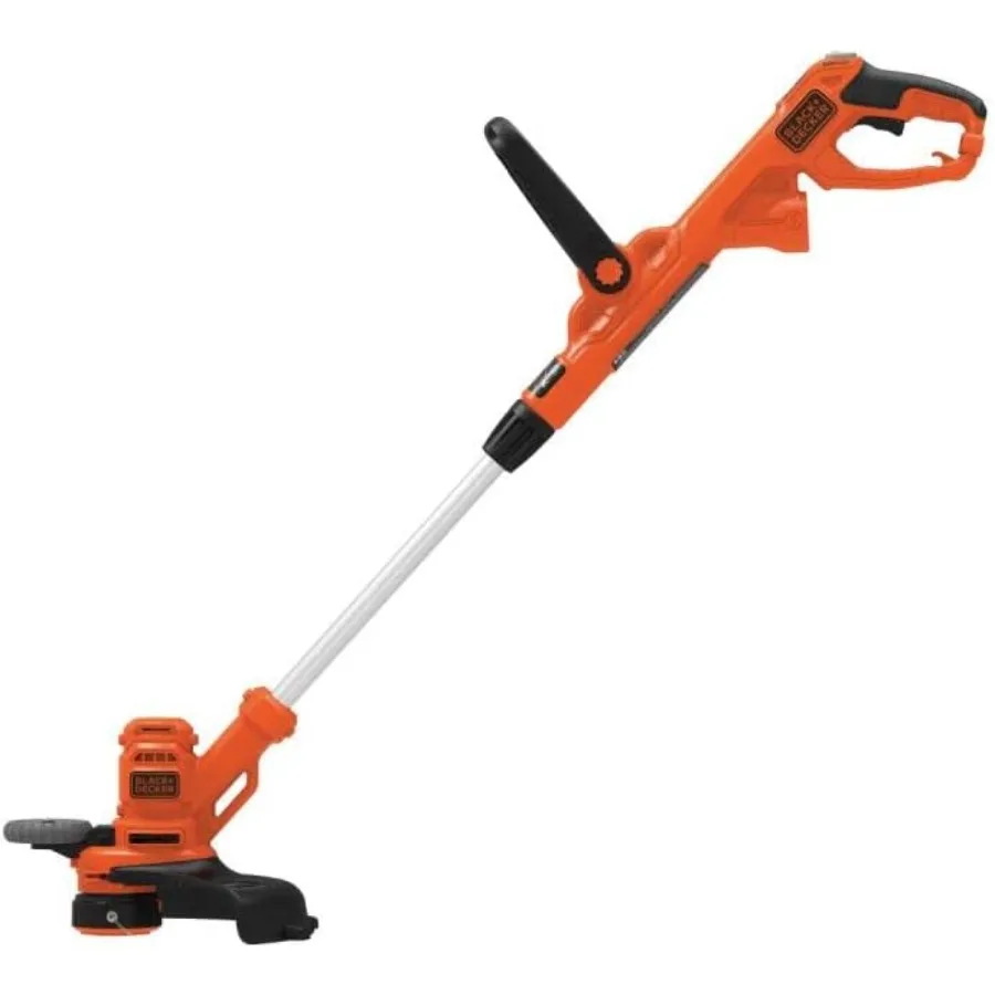 

Electric String Trimmer 14-inch for Lawn Care Black Metal Body with Red Handle Corded Design for Efficient Grass Trimming