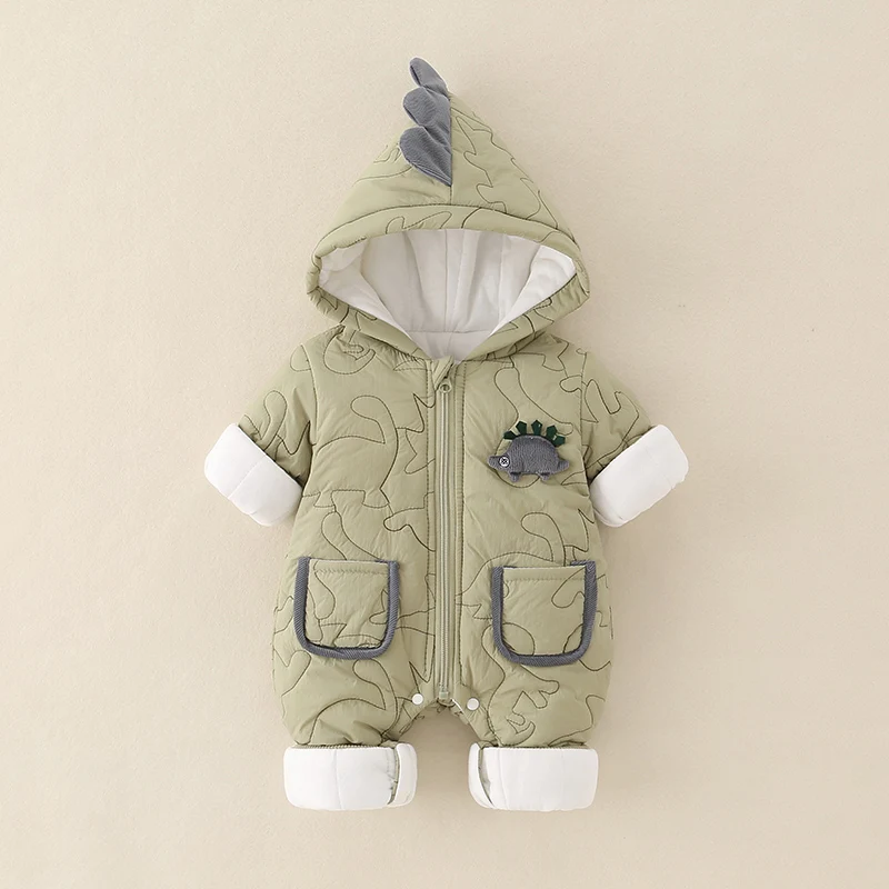 Neugeborenes Baby Fce Gefüttert Rer Outfit Herbst Winter Warmer Baumwollanzug Babykleidung Hohe Taille Lange Hosen Baumwollstoff
