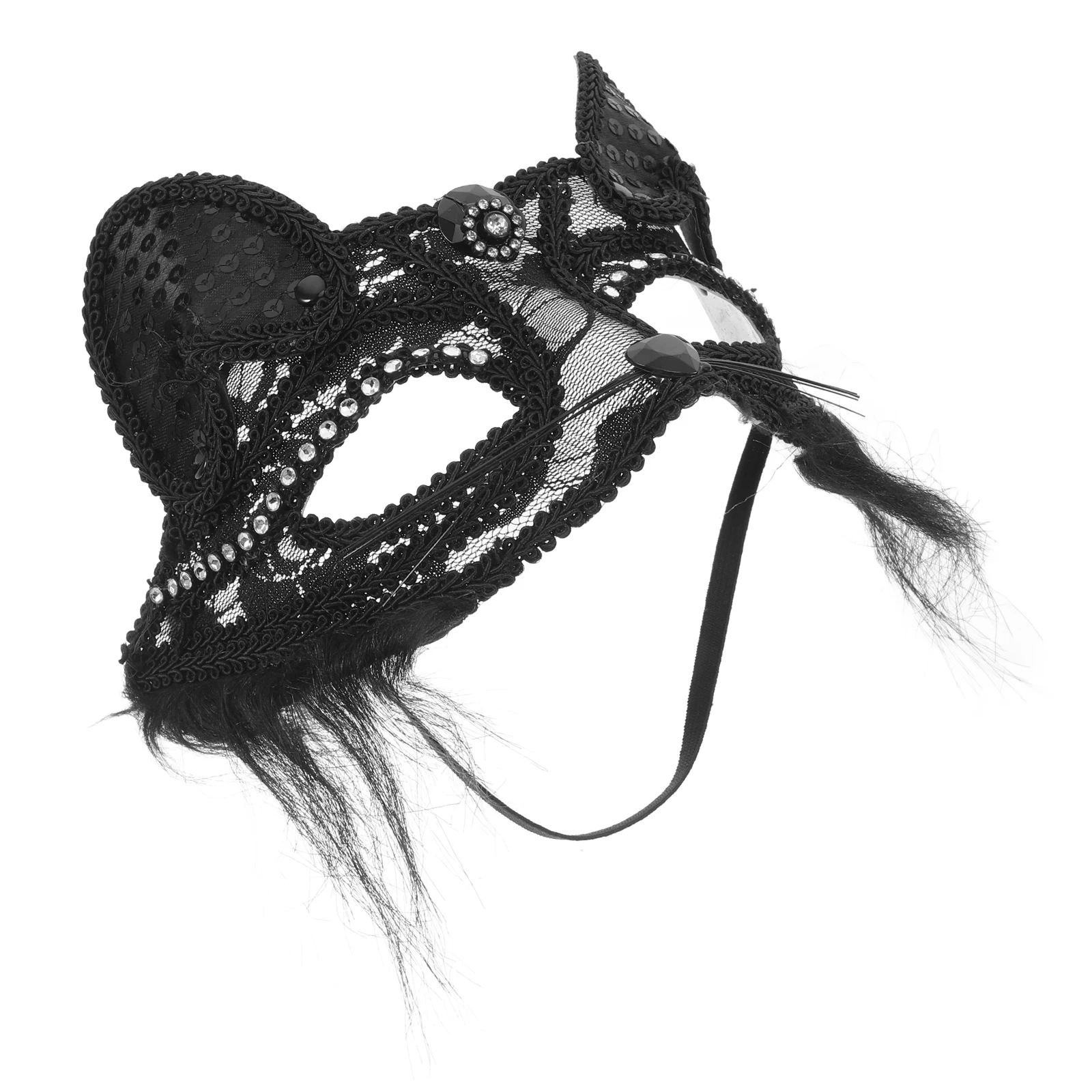 Metallic Masquerade Mask Halloween Carnival Easter Show Party Cat Animal Decorative Masks Costumes