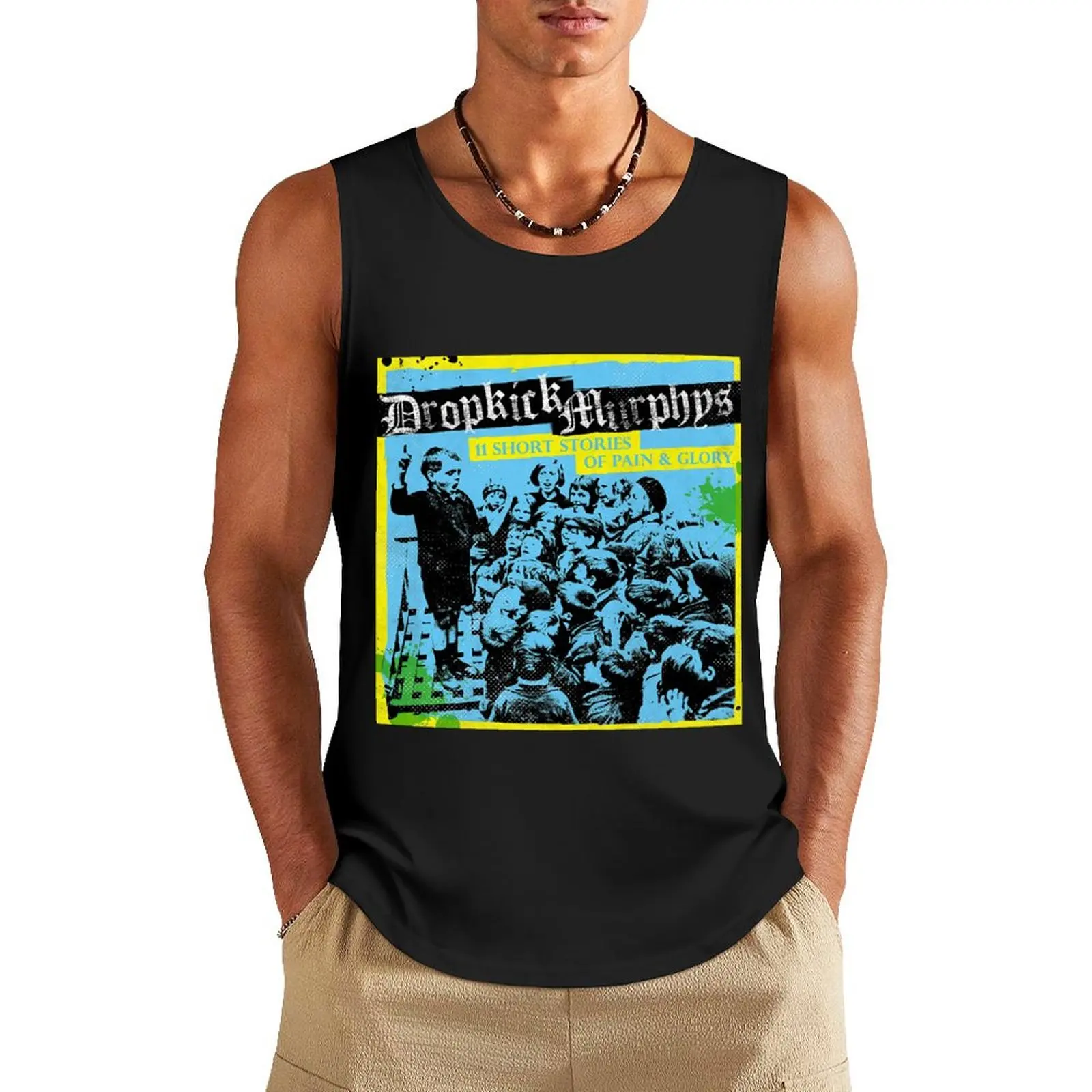 

11 short storys of pain and glory Tank Top singlet for men summer Men's tops cute tops