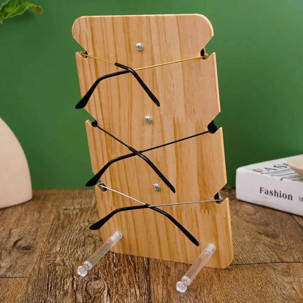 Multi-layer Showcase Penyimpanan Kayu Solid Berdiri Kacamata Organizer Rak Kacamata Bingkai Tray Kaca Mata Rak Display