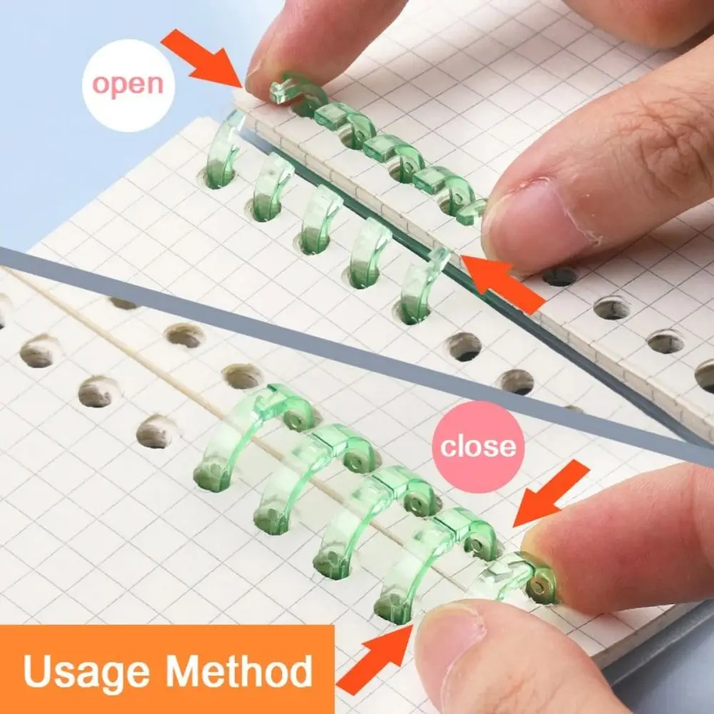 1Pcs Bindung Spines Snap Split Binder Ringe Lernen Karten A4 A5 A6 Notebook Lose Blatt Schreibwaren Büro Liefert kunststoff