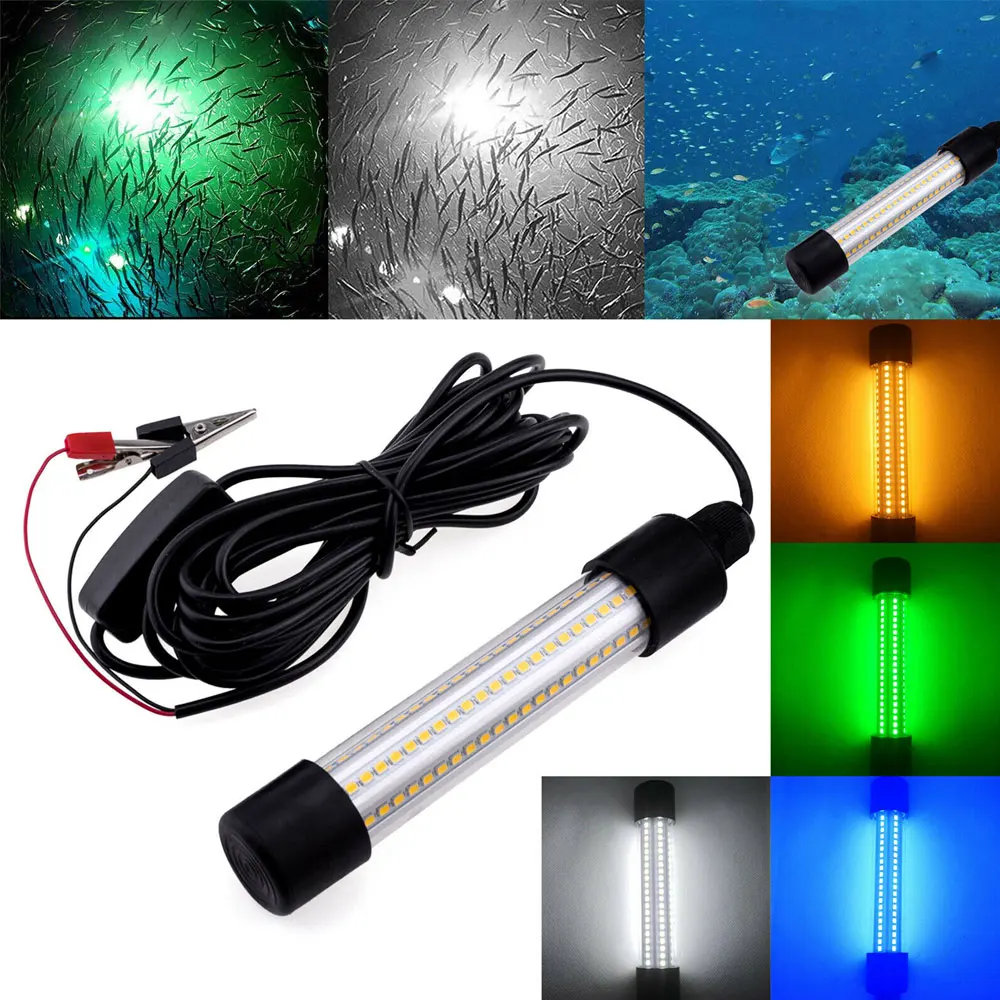 Imagem -03 - Led Subaquática Submersível Pesca Luz Lâmpada Night Finder Barco de Peixe Iluminação Exterior Lâmpadas Brancas dc 12v 1200 Lumens