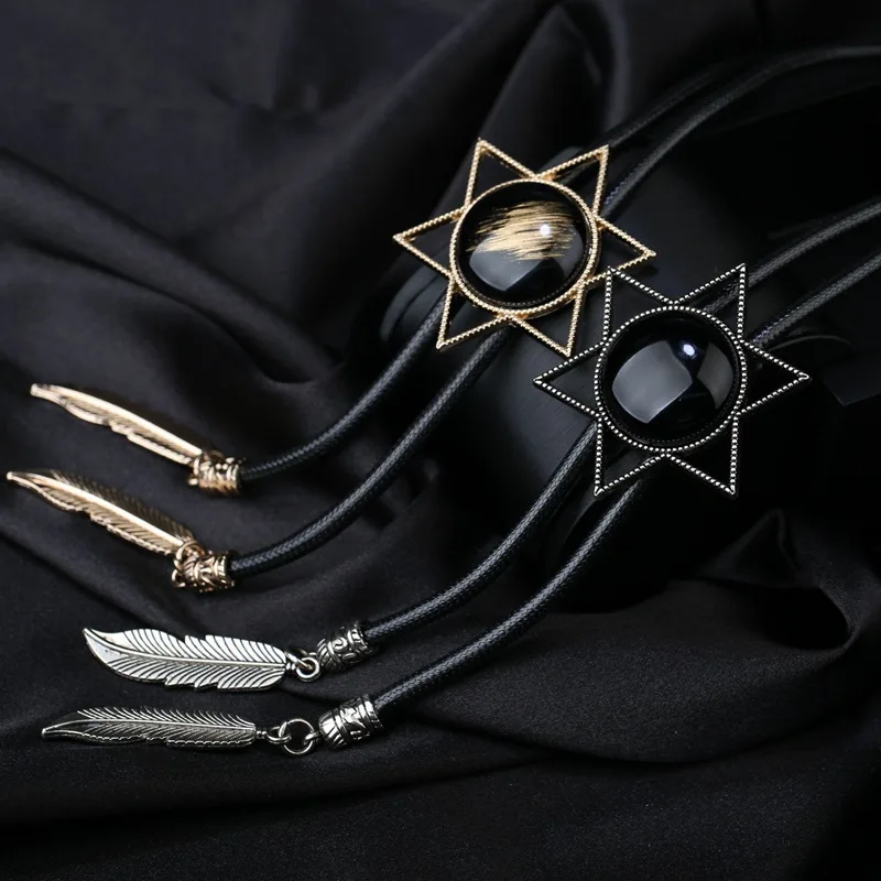 Retro Metall Bolo Krawatte Krawatte Stern Herren Halsketten Anhänger Hemd Kragen Bowtie Mode Cowboy Schmuck Zubehör – Detail 3