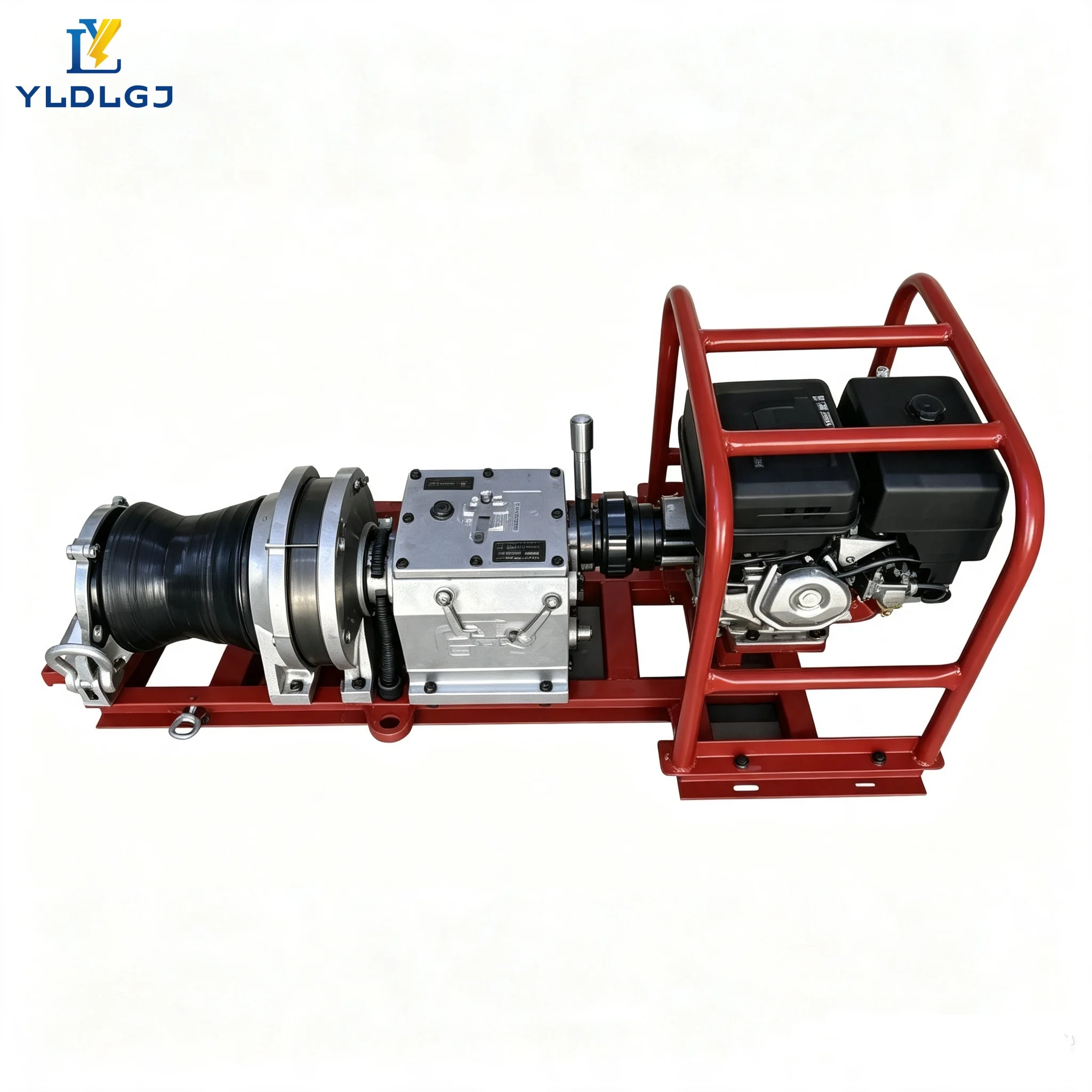 YILI Traction Winch Machine Capstan Red Rail Frame Roll Cage Hourglass Drum Cable Puller Anchor Guide Stringing Max Transmission