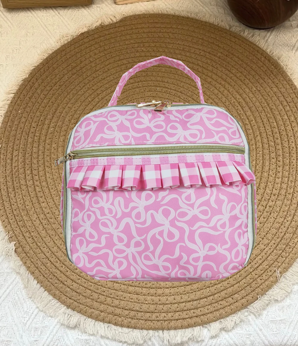 atacado-verao-venda-quente-jardim-de-infancia-criancas-mochilas-lancheiras-do-bebe-meninas-arcos-rosa-xadrez-plissado-sacos-escolares-lancheiras