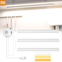 Xiaomi Led Strip Lights Night Light With Motion Sensor USB Plug Cabinet Lamp 3 Colors Dimmable LED For Room Kitchen Backlight