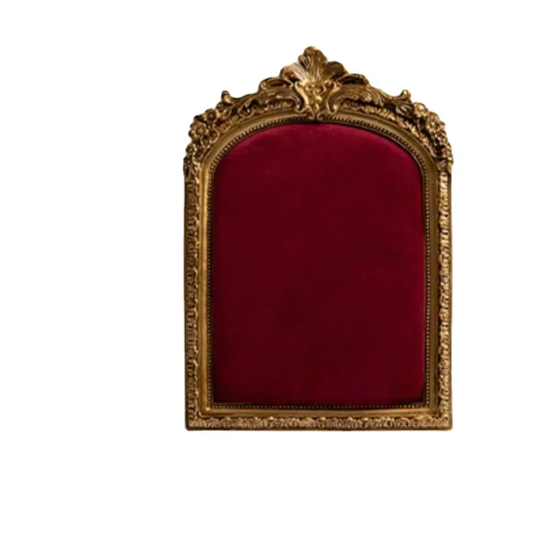 Light Luxury Red Flannelette Photo Frame Necklace Stand Jewelry Store Shooting Props Ring Tray Shop Jewelry Display Rack