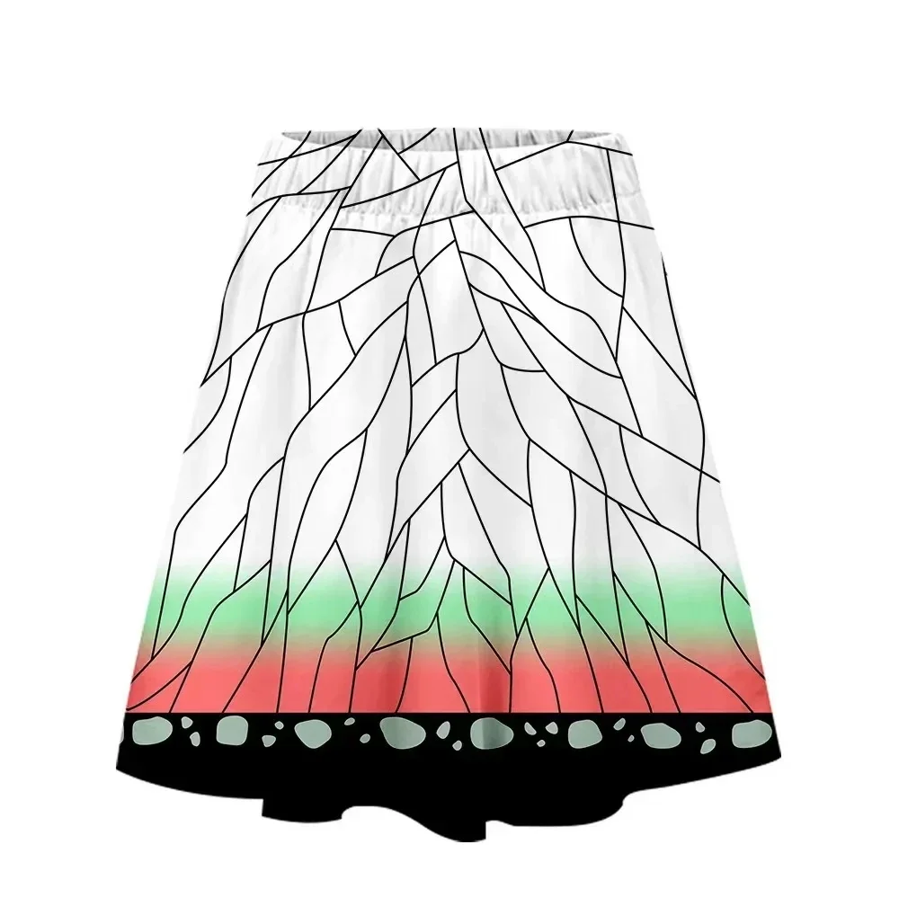 Demônio Slayer 3D Saia Digital Impresso, Cosplay