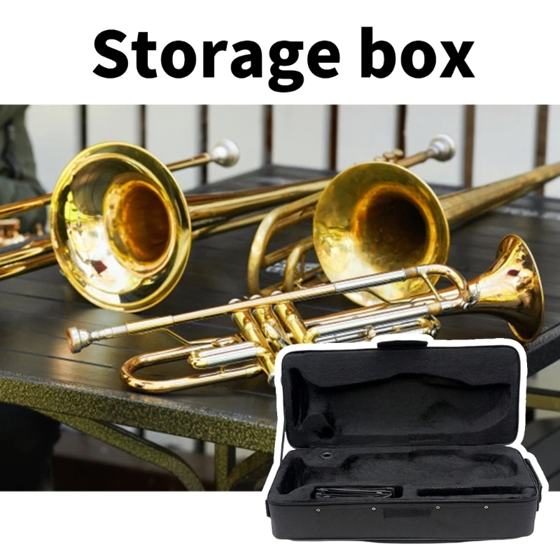 

Reinforced Oxfords Trumpet Gig Bag Ergonomic Carrying Front Accessory Pocket K1YF