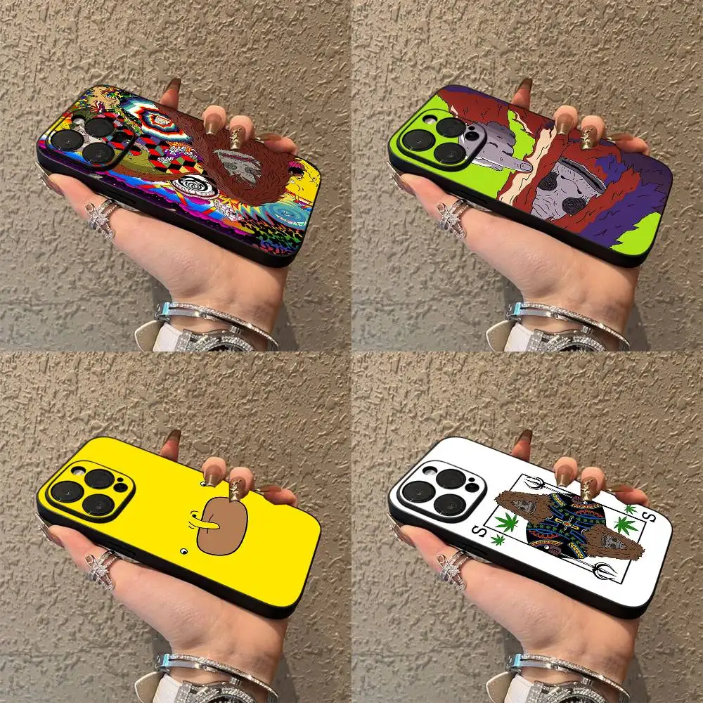 

S-Sassy The Sasquatch Phone Case For iPhone 16,15,14,13,12,11,Pro,XS,Max,XR,Plus,E,SE4,Mini Black Soft Cover