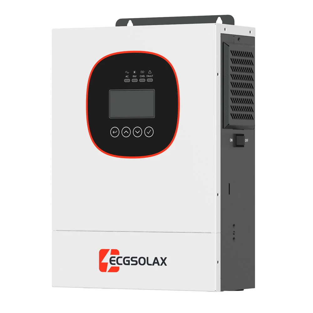 ECGSOLAX 1,2KW/2KW Hybrid-Solarwechselrichter 12V Off-Grid mit MPPT 50A Laderegler, Max. PV-Spannung 450V