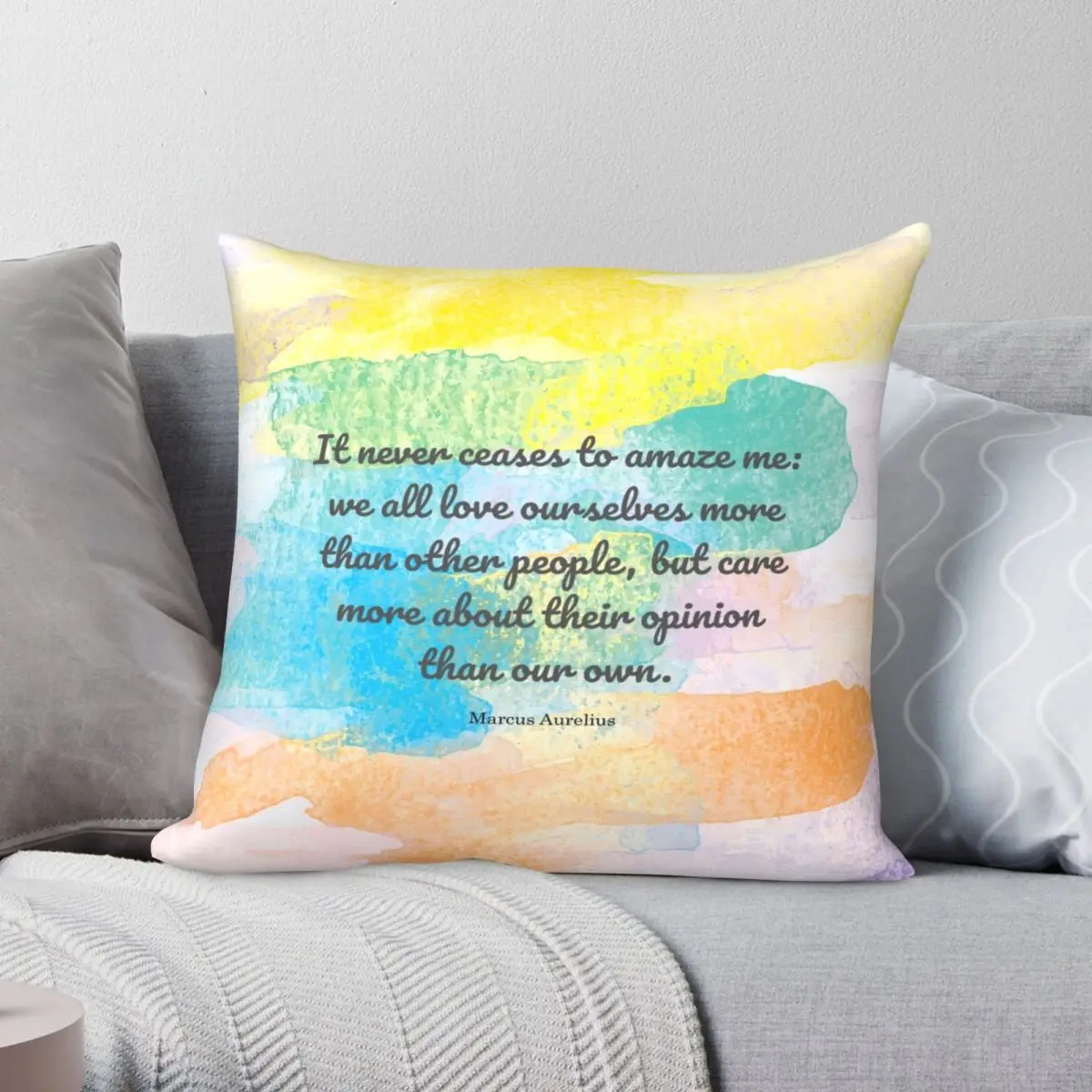 

It Never Ceases To Amaze Me Square Pillowcase Polyester Linen Velvet Printed Zip Decor Throw Pillow Case Car Cushion Cover 45x45