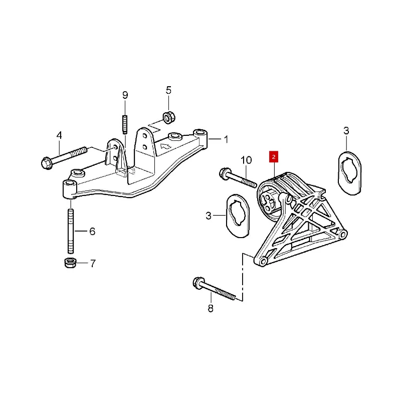 Boxster engine bracket adhesive  Engine foot adhesive 98737502305  98737512302 98737512304 98737512303