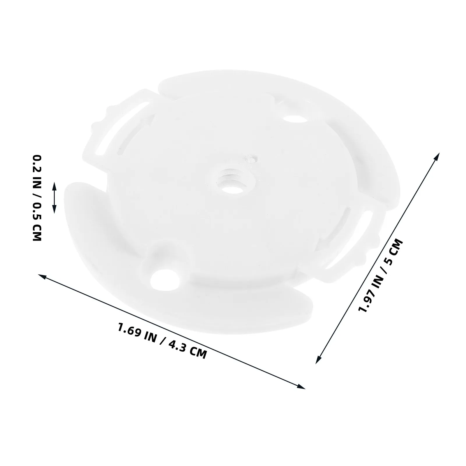 20Pcs Stable Camera Base Round Plastic Mount Indoor Security Camera Holder Easy Installation Compact Design Compatible for Desk