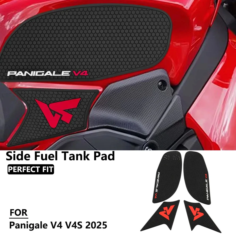For Ducati Panigale V4 Panigale V4S 2025 Motorcycle Fuel Tank Pads Anti-slip Sticker Rubber Protection Decal